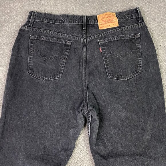 Vintage Levi's 550 Jeans Womens 22W Fit 39 x 31.5 Black Relaxed Fit Tapered Leg - Picture 4 of 14